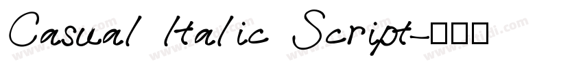 Casual ltalic Script字体转换